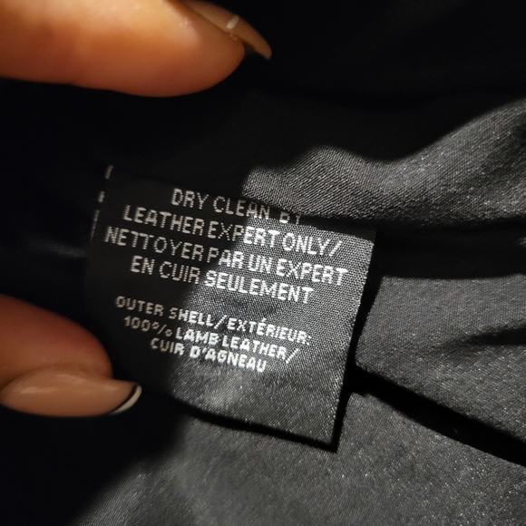 LaMarque Philana Ruched Leather Biker Jacket SZ XL - Picture 6 of 7